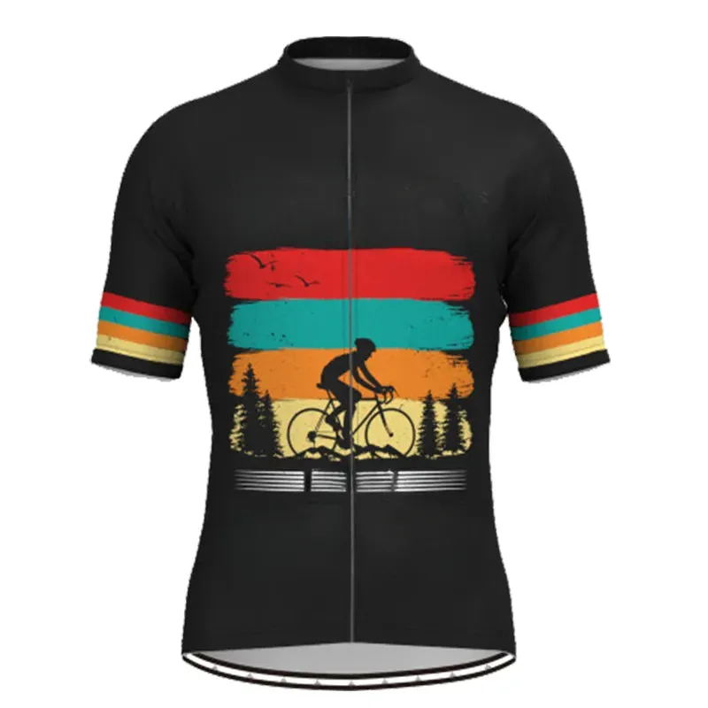 Funny Cycling Jersey 2023 Summer Short Sleeve Cycling Clothing MTB Bike Uniform Maillot Ropa Ciclismo Men's Bicycle Wear Shirts