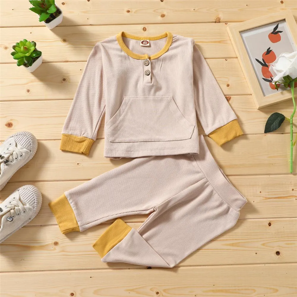 Girls Solid Long Sleeve Top & Pants Stylish Girls Clothes