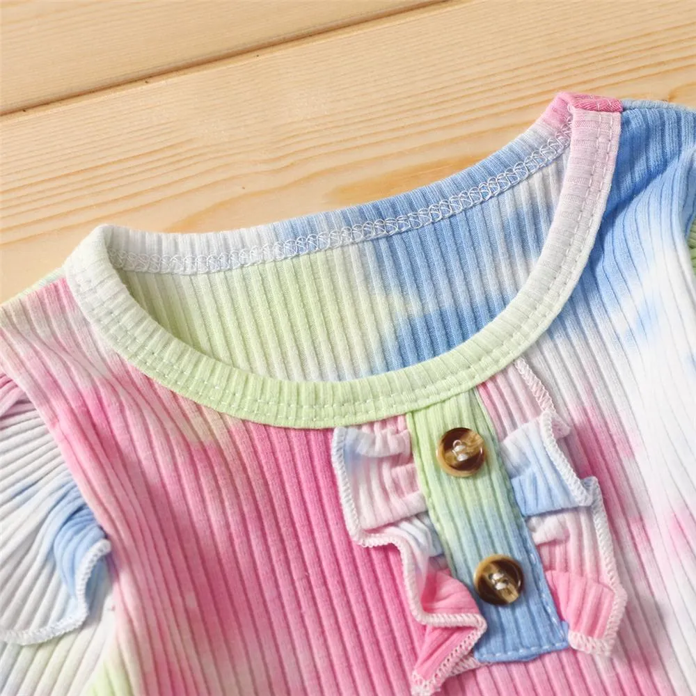 Girls Tie Dye Long Sleeve Stylish Top & Pants Wholesale Girls Boutique Clothing