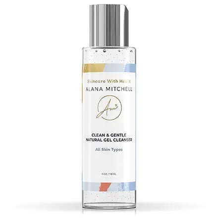Gluten Free Face Wash - Gentle Gel Facial Cleanser - 100% Natural Ingredients - Gently Removes Dirt, Debris, and Makeup - Uses Powerful Aloe & Rosehip Oil - Anti Aging