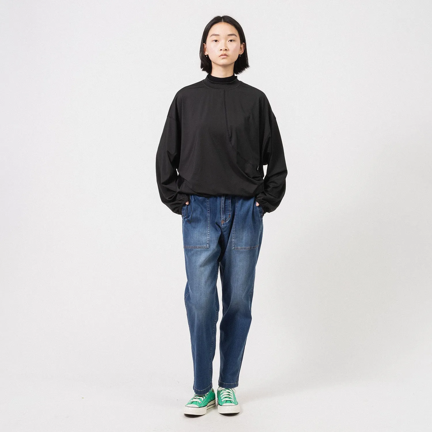 [GRAMICCI] STRETCH DENIM LOOSE TAPERED RIDGE PANT _ DARK USED