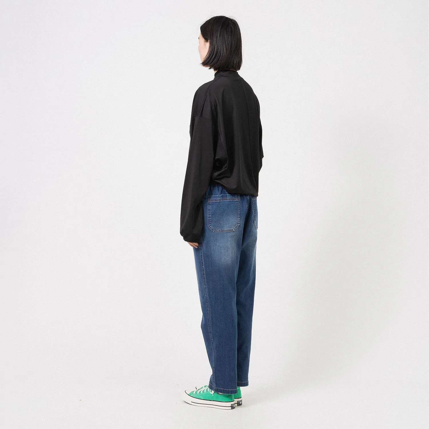 [GRAMICCI] STRETCH DENIM LOOSE TAPERED RIDGE PANT _ DARK USED