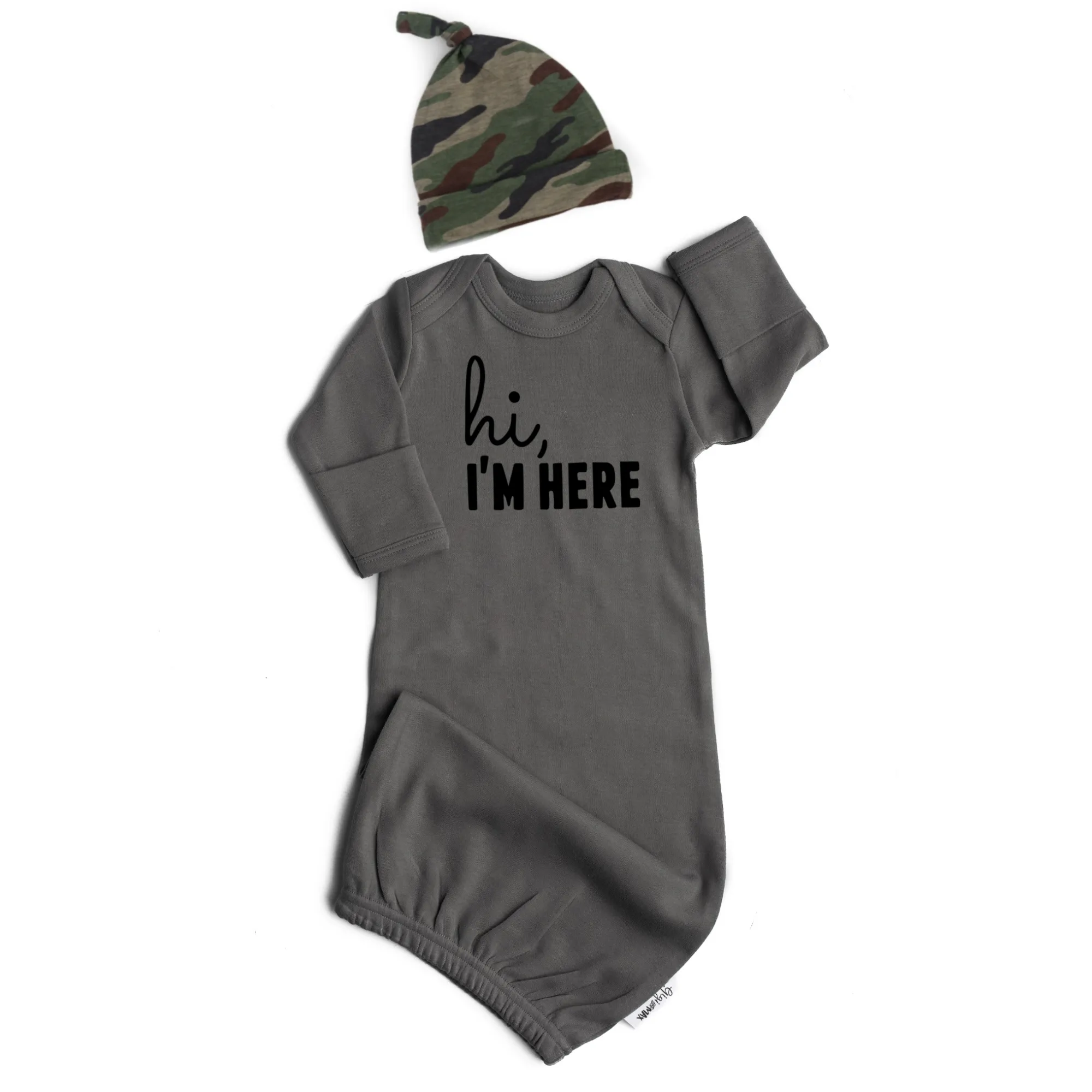 Gray Gown - Black hi, I'm here Gender Neutral