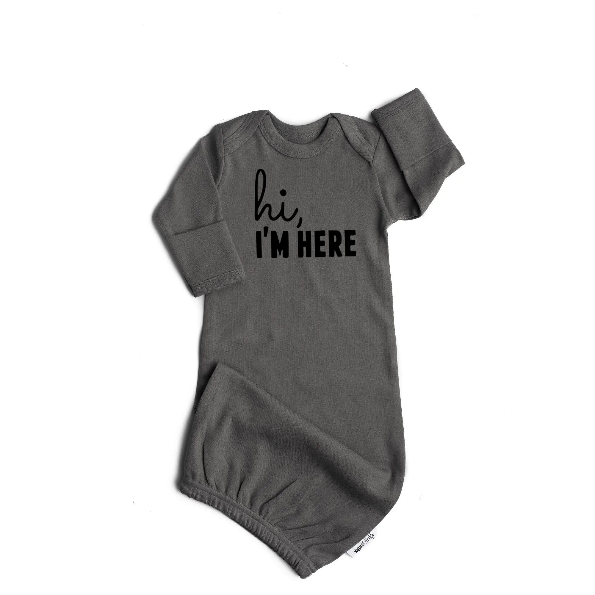 Gray Gown - Black hi, I'm here Gender Neutral