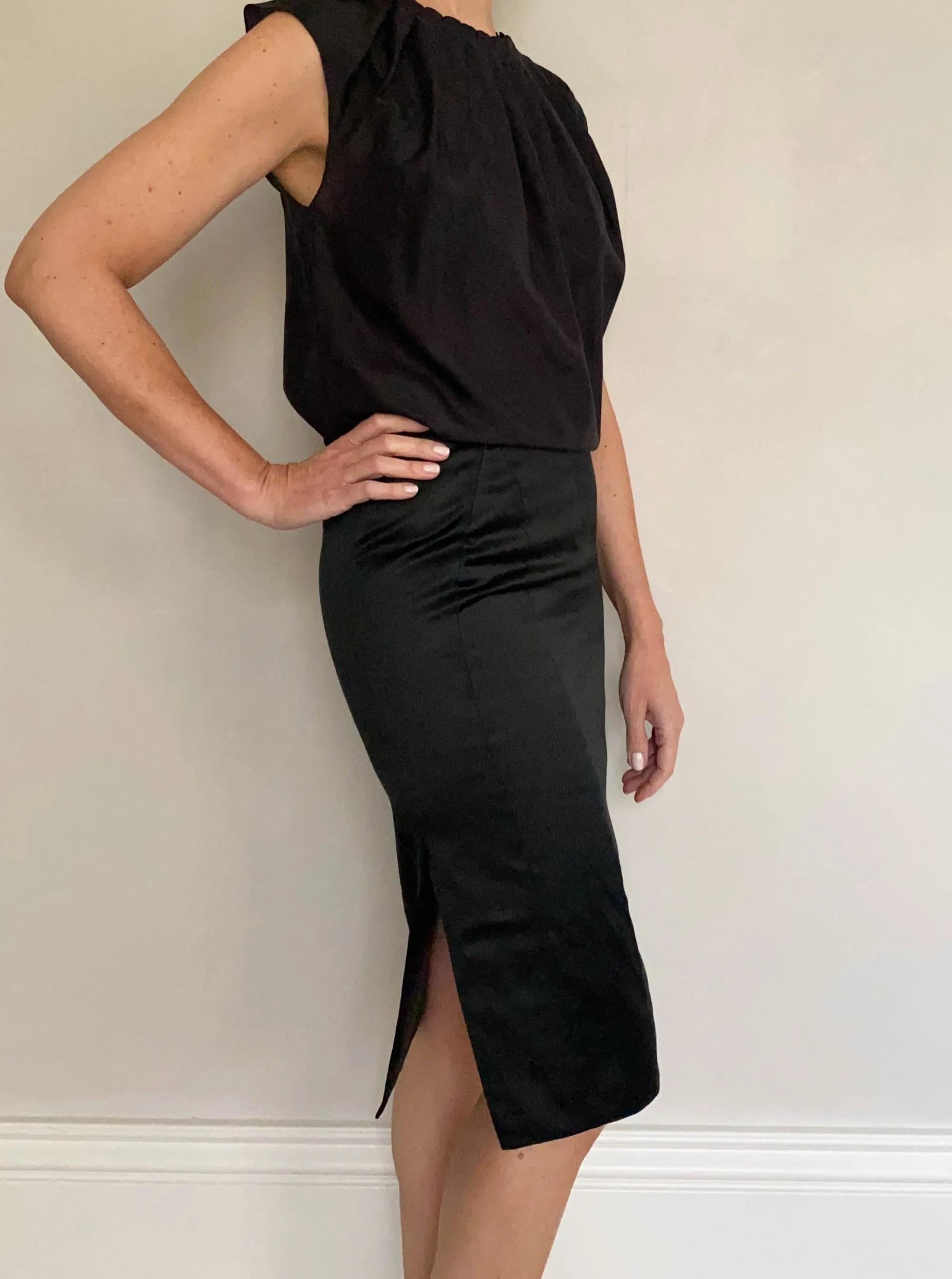 GUCCI Satin Pencil Skirt UK6