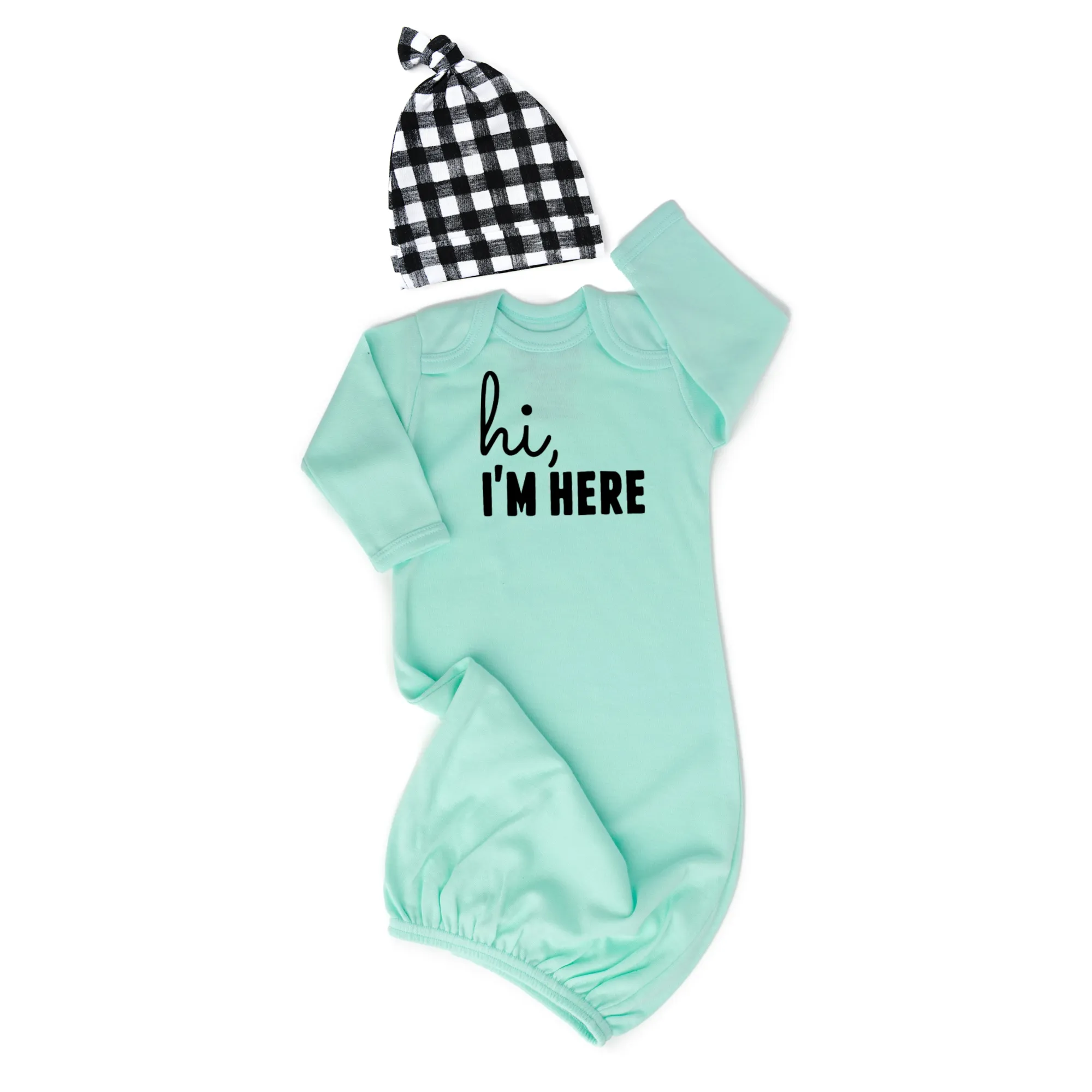 Hi, I'm Here Mint Gown