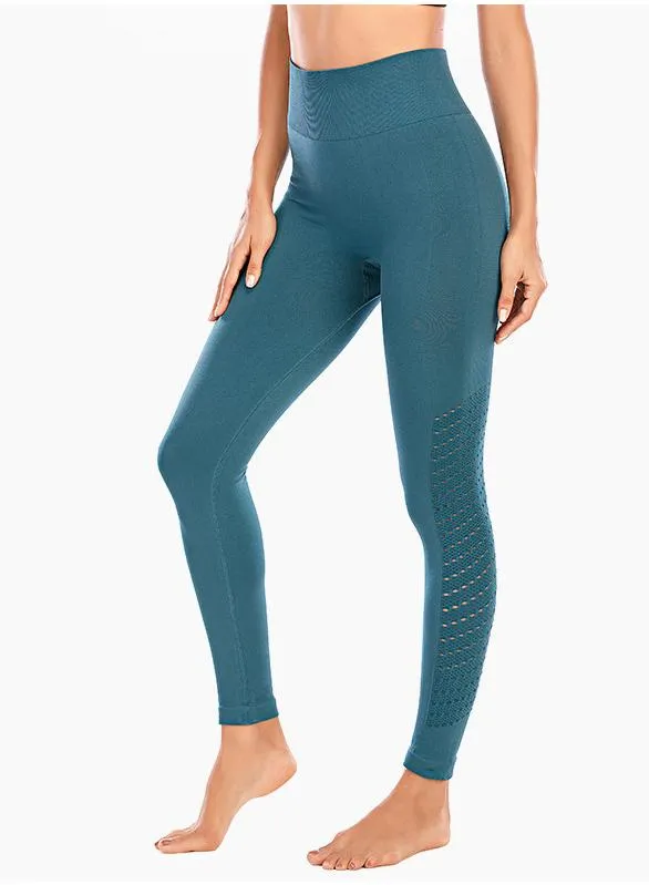 High Quality Solid Women Breathable Running Sports Leggings