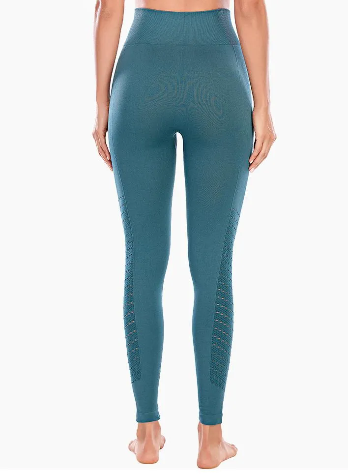 High Quality Solid Women Breathable Running Sports Leggings