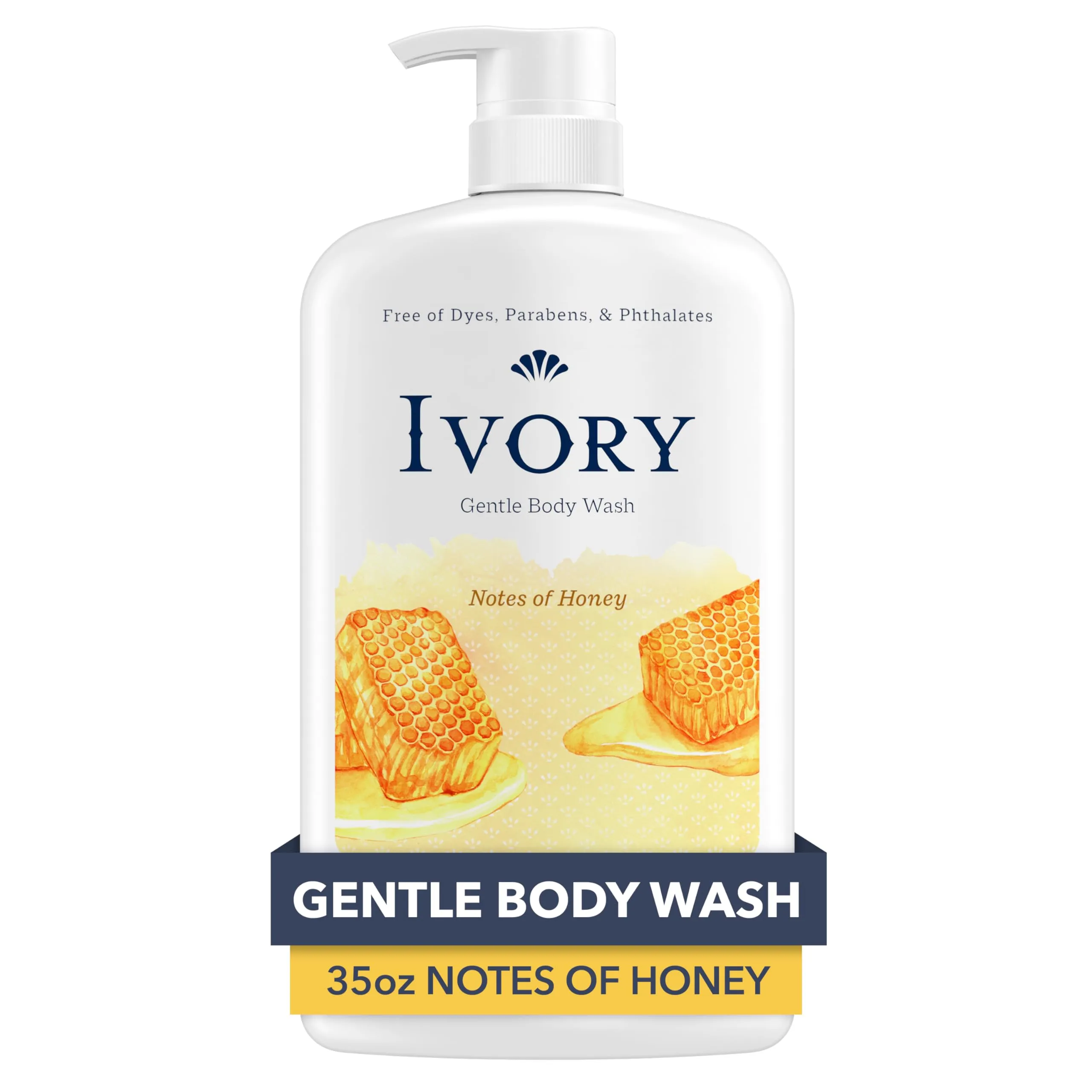 Ivory Mild & Gentle Body Wash, Milk & Honey Scent, 35oz