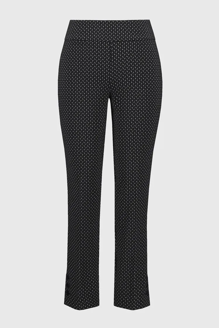 Jacquard Abstract Print Pull-On Pants