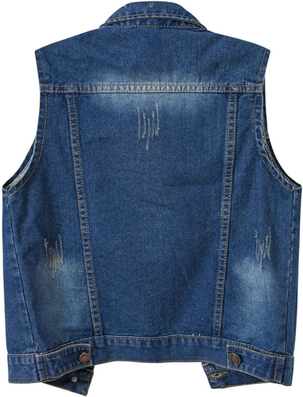 Jean Vest Top for Women 2024 Trendy Plus Size Denim Jacket Casual Comfy Button Down Sleeveless Cropped Jacket Coats