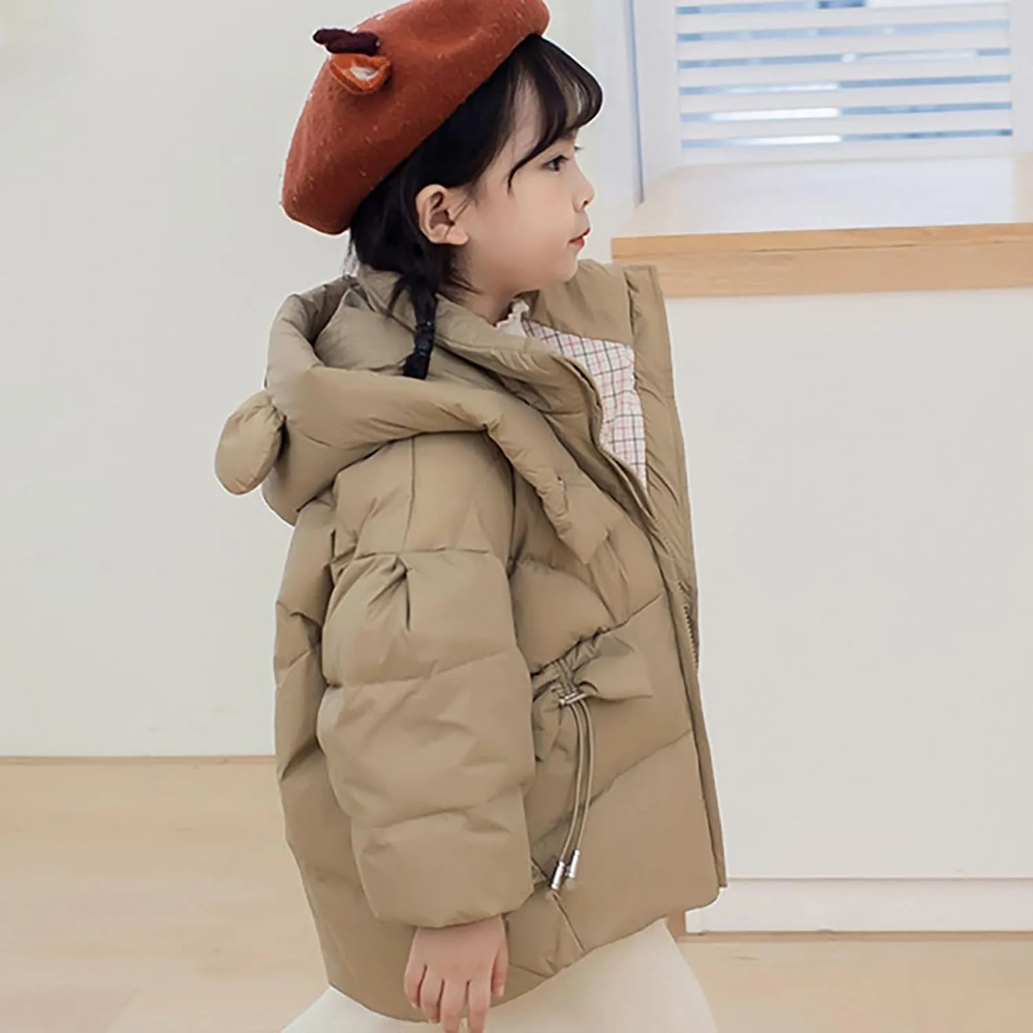 Kids Toddler Baby Girls Boys Winter Warm Thick Solid Cotton Long Sleeve Padded Jacket Coat Clothes Boys Jacket