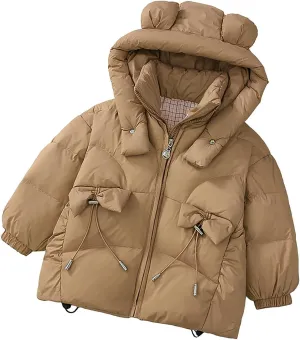 Kids Toddler Baby Girls Boys Winter Warm Thick Solid Cotton Long Sleeve Padded Jacket Coat Clothes Boys Jacket