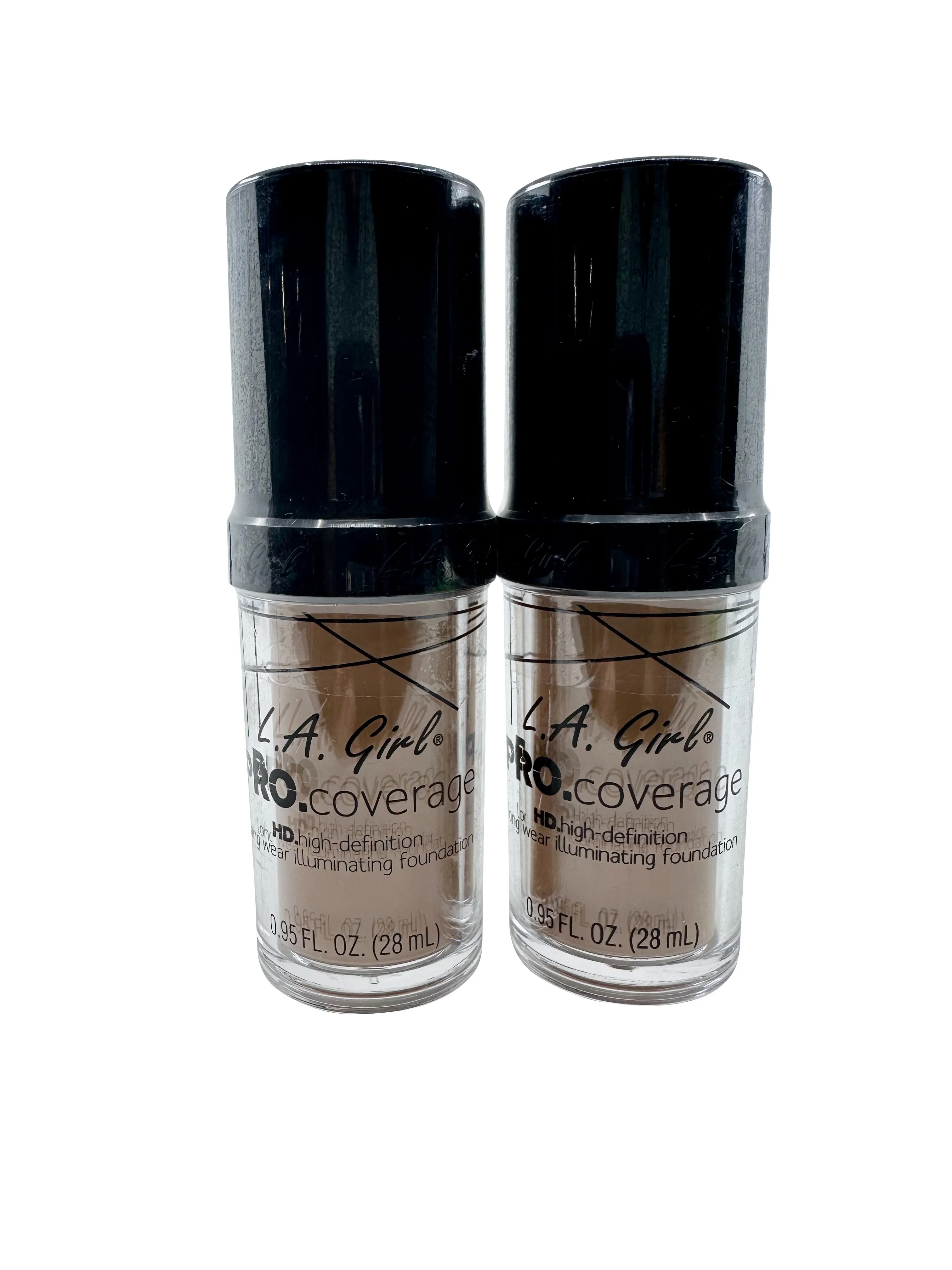 L.A. Girl Pro Coverage Definition Long Wear Foundation Soft Honey 0.95 OZ 2 pack