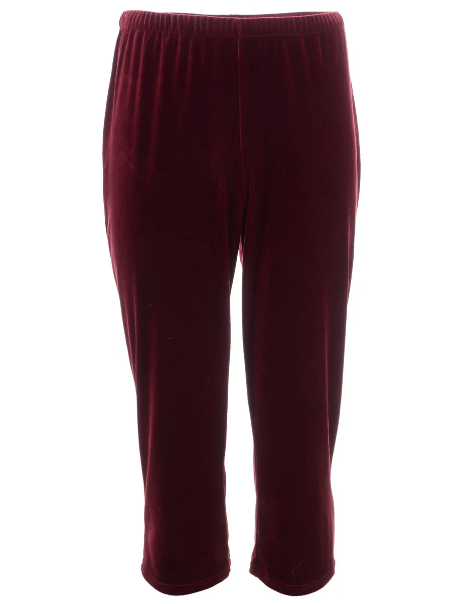 Label Burgundy Carla Velvet Culotte