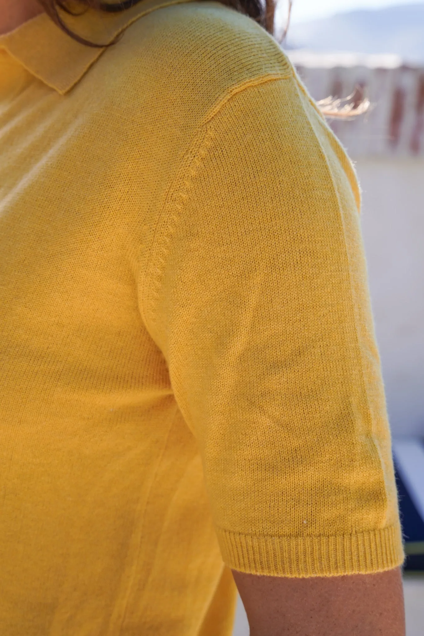Lemon Collared Knitted Tee