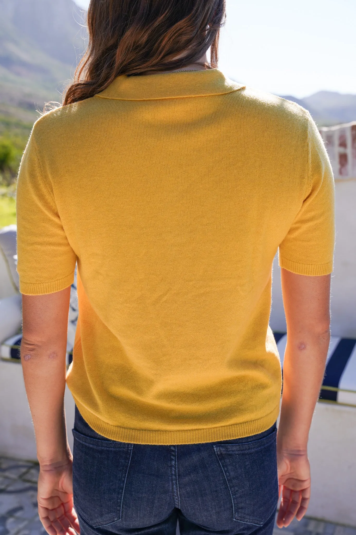 Lemon Collared Knitted Tee