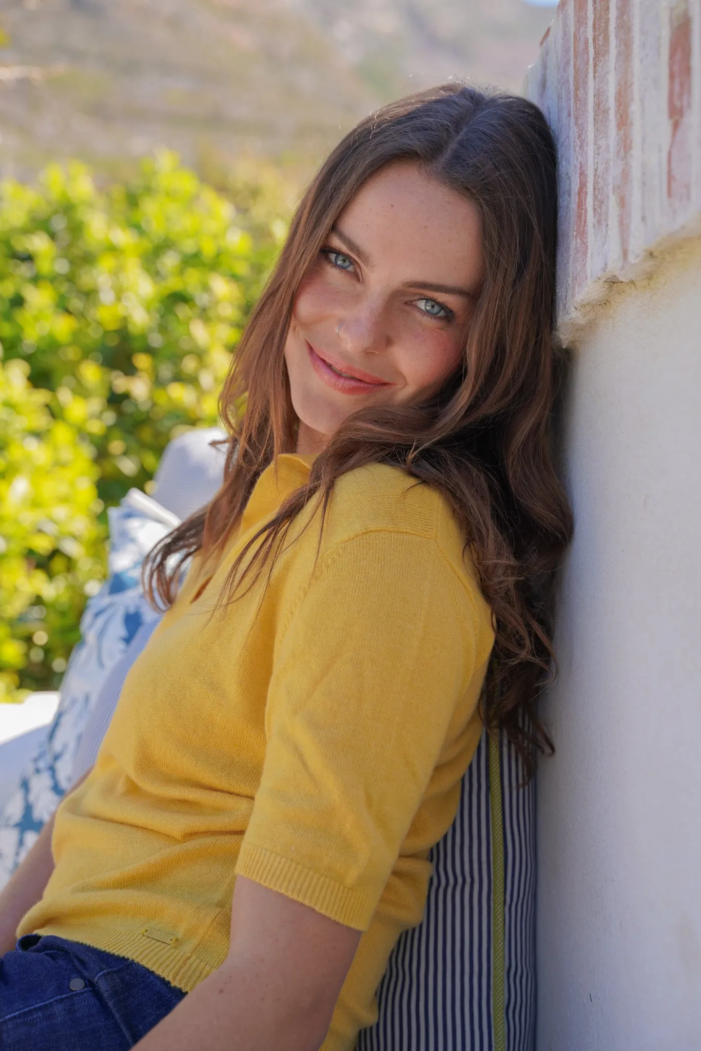 Lemon Collared Knitted Tee