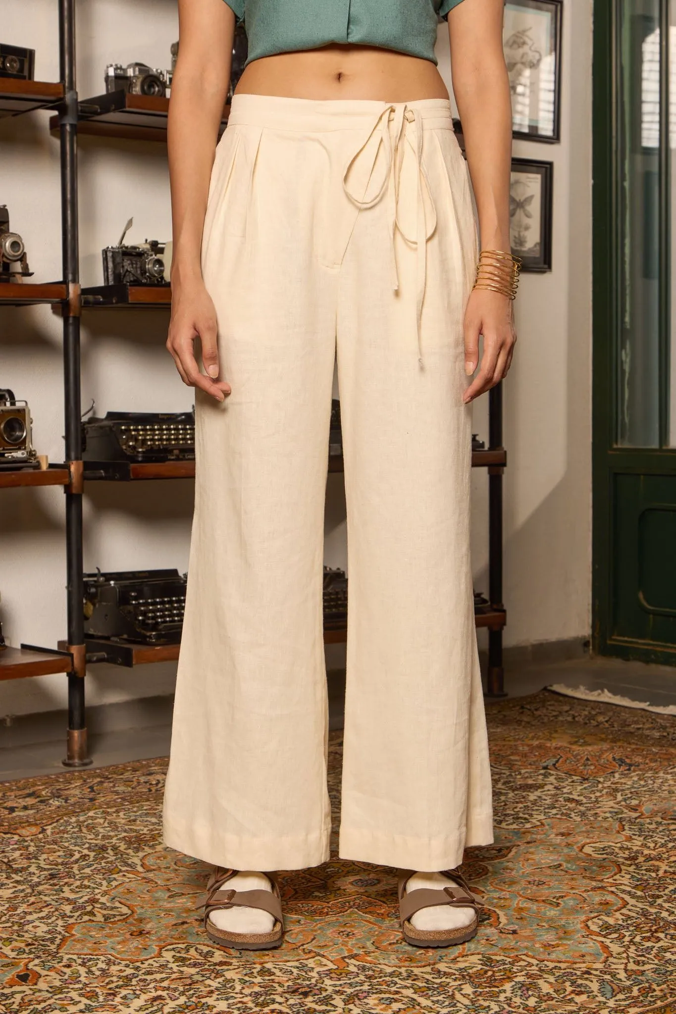 Linen Drawstring Pants