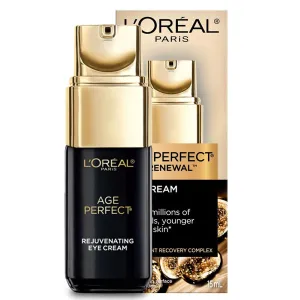 L'Oreal Paris Age Perfect Anti-Aging Under Eye Cream, Vitamin E, Antioxidants, Reduces Dark Circles, Puffiness, Age Perfect Cell Renewal, sensitive skin, Dermatologist Tested, Paraben Free, 0.5 fl oz