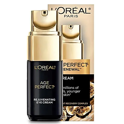 L'Oreal Paris Age Perfect Anti-Aging Under Eye Cream, Vitamin E, Antioxidants, Reduces Dark Circles, Puffiness, Age Perfect Cell Renewal, sensitive skin, Dermatologist Tested, Paraben Free, 0.5 fl oz