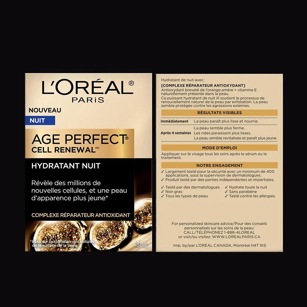 L'Oreal Paris Age Perfect Cell Renewal Anti-Aging Day Moisturizer SPF 25, Antioxidant Recovery Complex - Smooth Wrinkles, Firmer, Radiant, Younger Looking Skin. Dermatologist Tested, 1.7 oz.