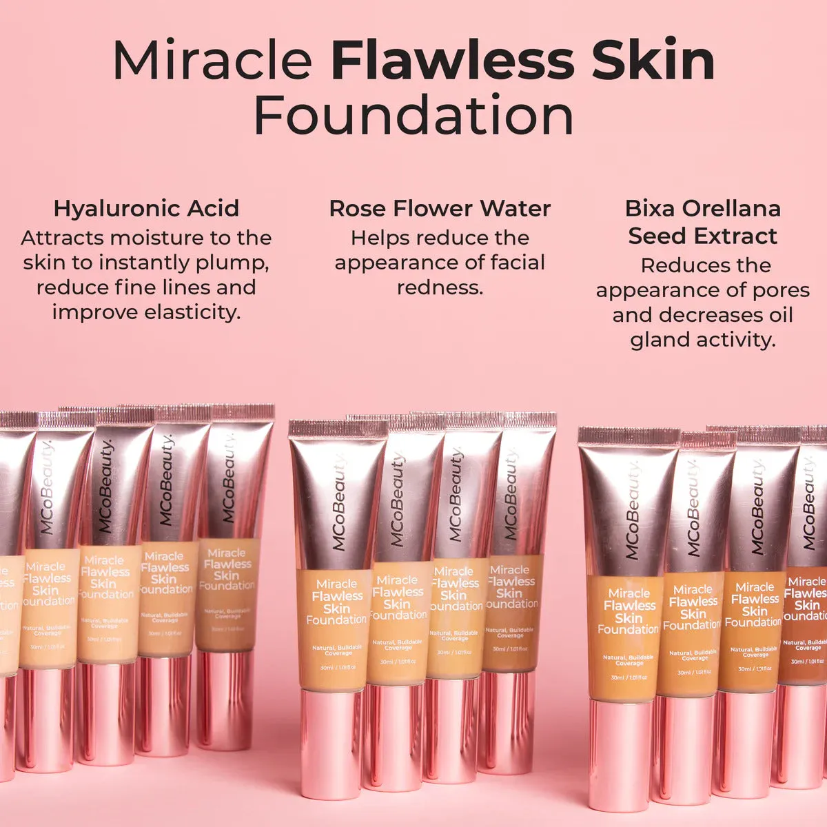 MCoBeauty Miracle Flawless Skin Foundation 30ml