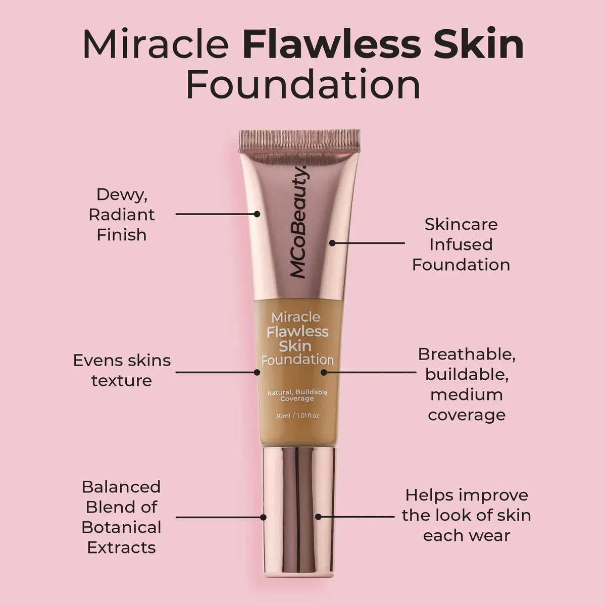 MCoBeauty Miracle Flawless Skin Foundation 30ml