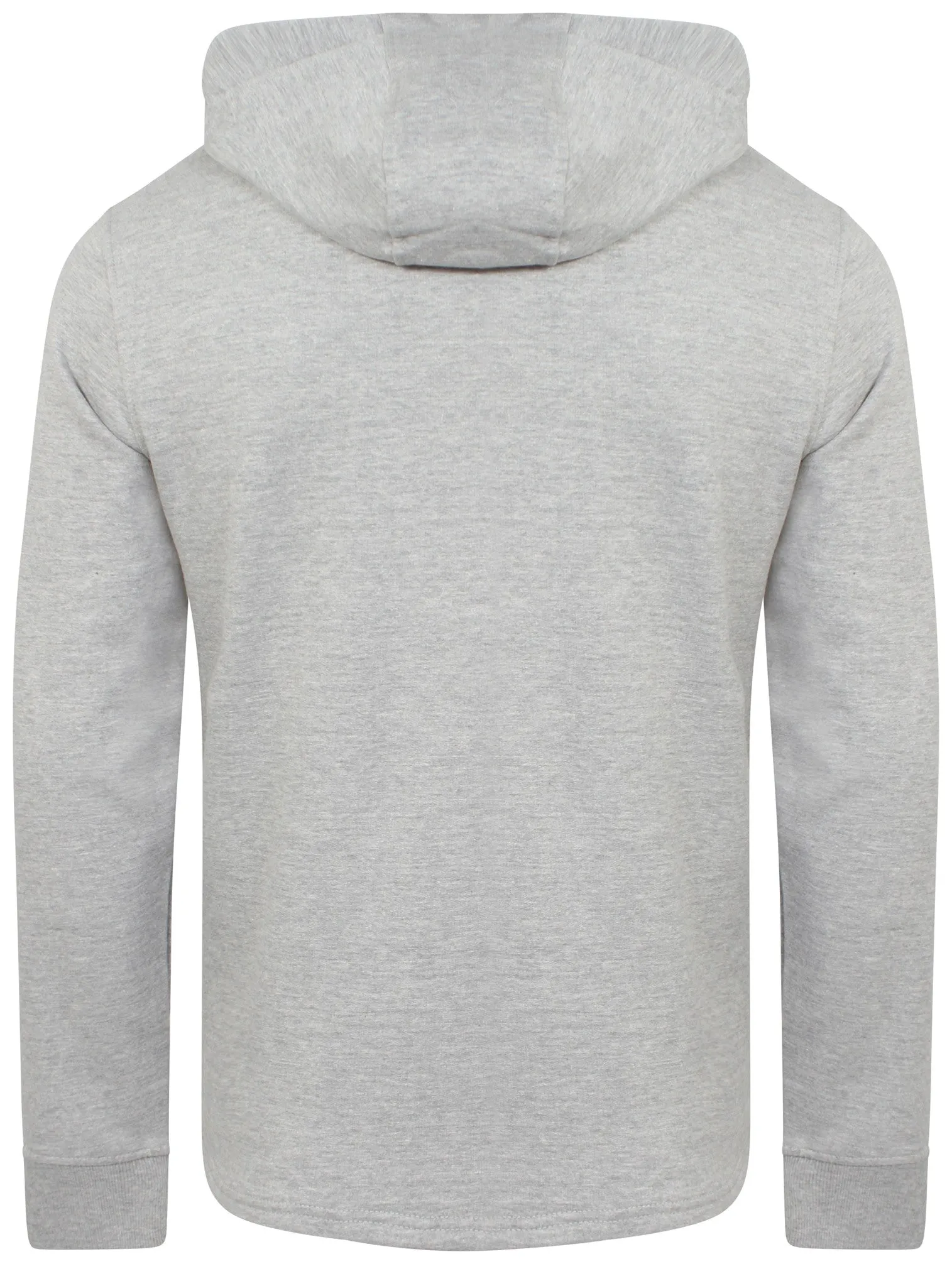 Mens Marc Curve Pocket Hoodie with Brass Zipper in Light Grey