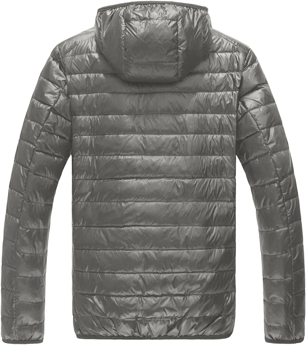Men's Puffer Jackets Warm Puffy Lightweight Down Jacket Windproof Packable Quilted Coat Hoodless Winter Parka