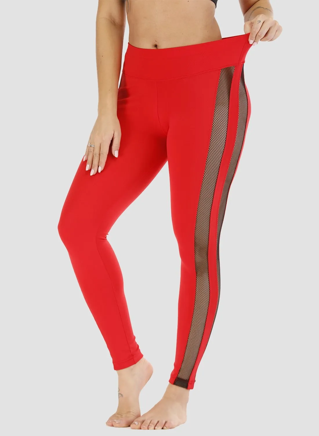 Mesh Stitching Breathable Leggings