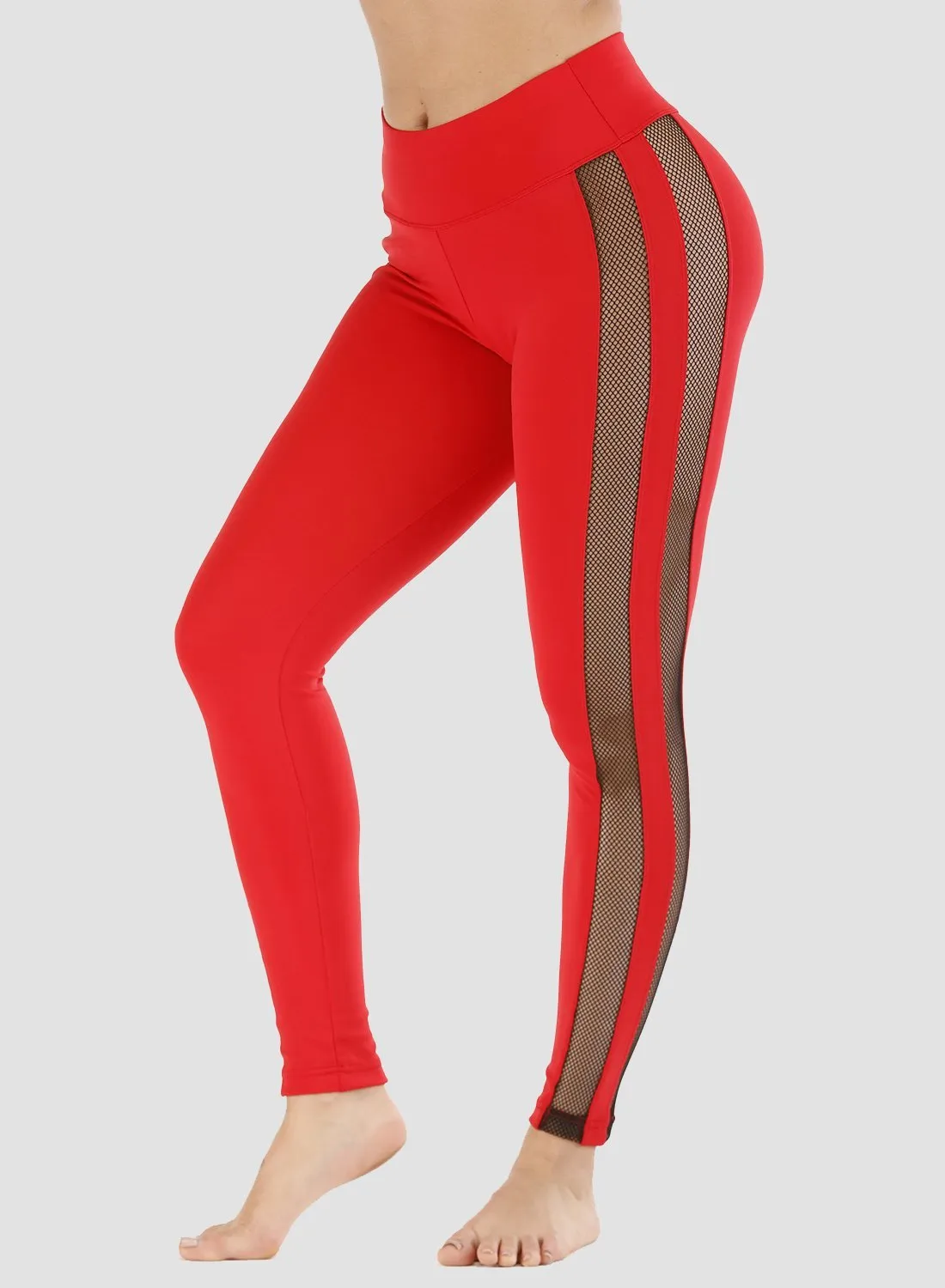 Mesh Stitching Breathable Leggings