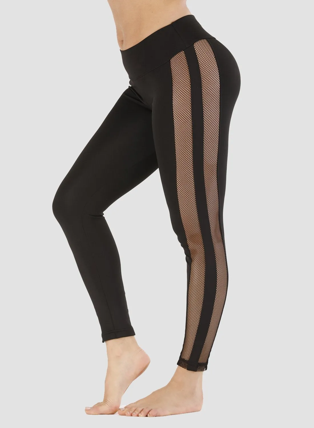 Mesh Stitching Breathable Leggings