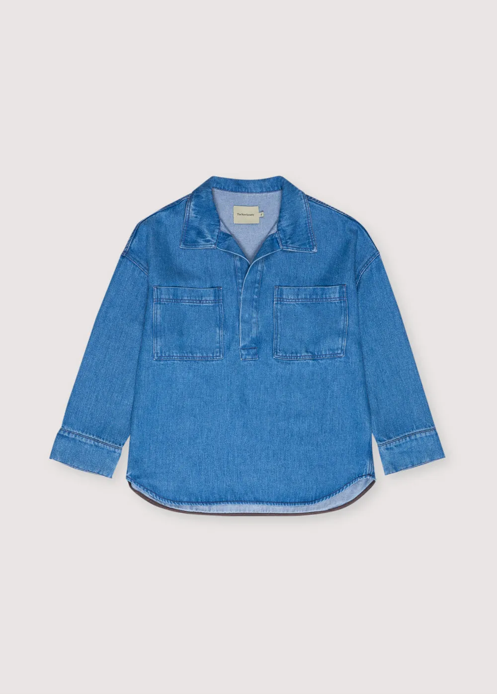 Micenas Woman Shirt Mid Blue Denim
