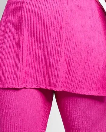 Mika Textured Strapless Split Side Top | Fuchsia