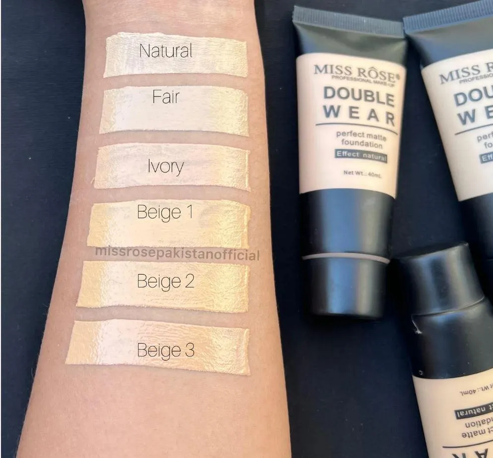 Miss Rose Double Wear Foundation – Long-Lasting Full Coverage Makeup