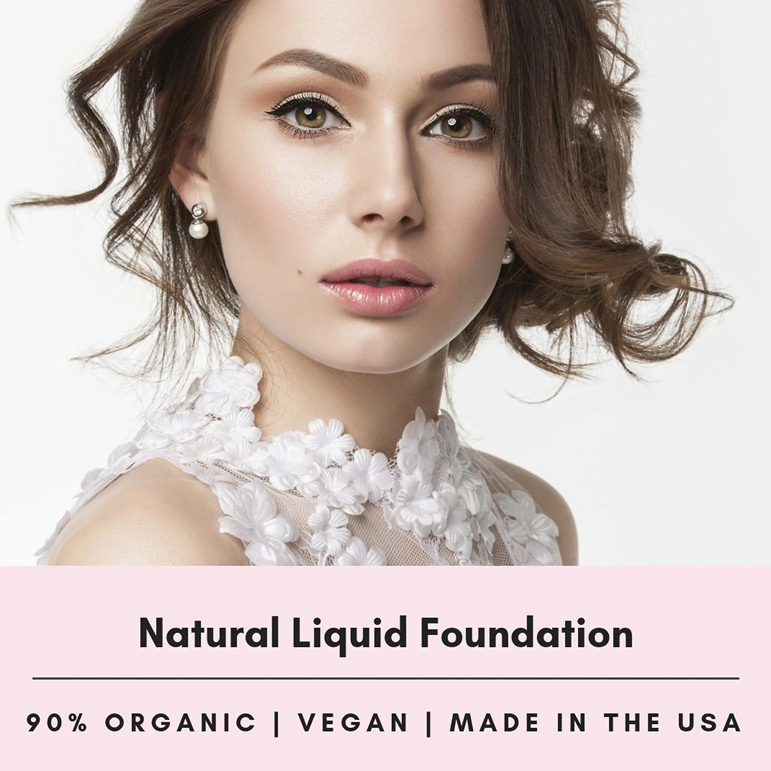 Mom's Secret 100% Natural Foundation, Organic, Vegan, Aloe Based, Natural Sun Protection, Gluten Free, Cruelty Free, Made in the USA, 1FL Oz. (Porcelain)