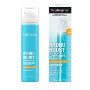 Neutrogena Hydro Boost Hyaluronic Acid Facial Moisturizer with Broad Spectrum SPF 50 Sunscreen, Fragrance-Free, 1.7 fl. Oz