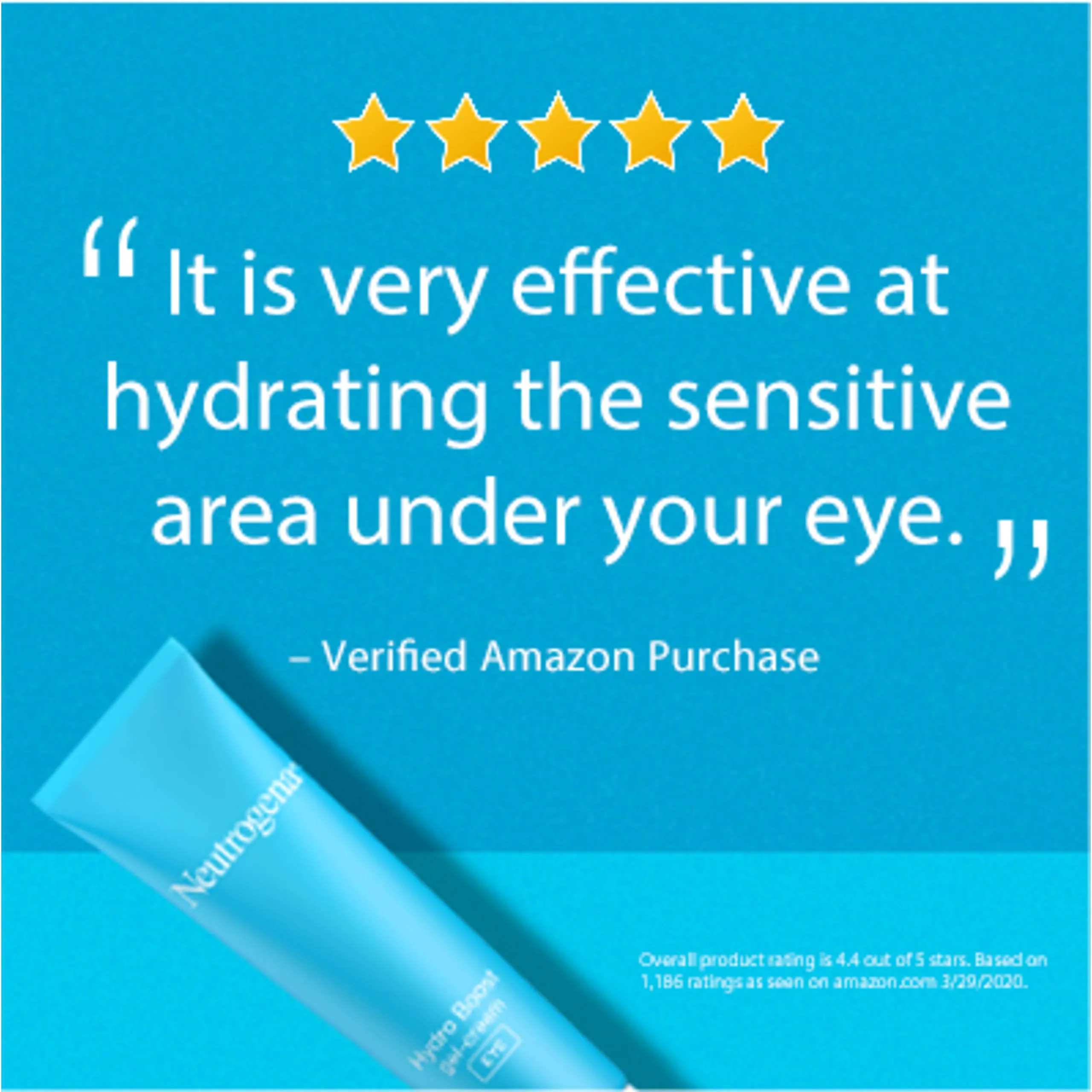 Neutrogena Hydro Boost Water Gel Facial Moisturizer with Hyaluronic Acid, 1.7 oz & Hydro Boost Hydrating Gel Eye Cream with Hyaluronic Acid, 0.5 oz