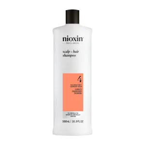 Nioxin System 4 Scalp   Hair Shampoo - Hair Thickening Shampoo For Damaged Hair with Progressed Thinning, 16.9 fl oz (Packaging May Vary)