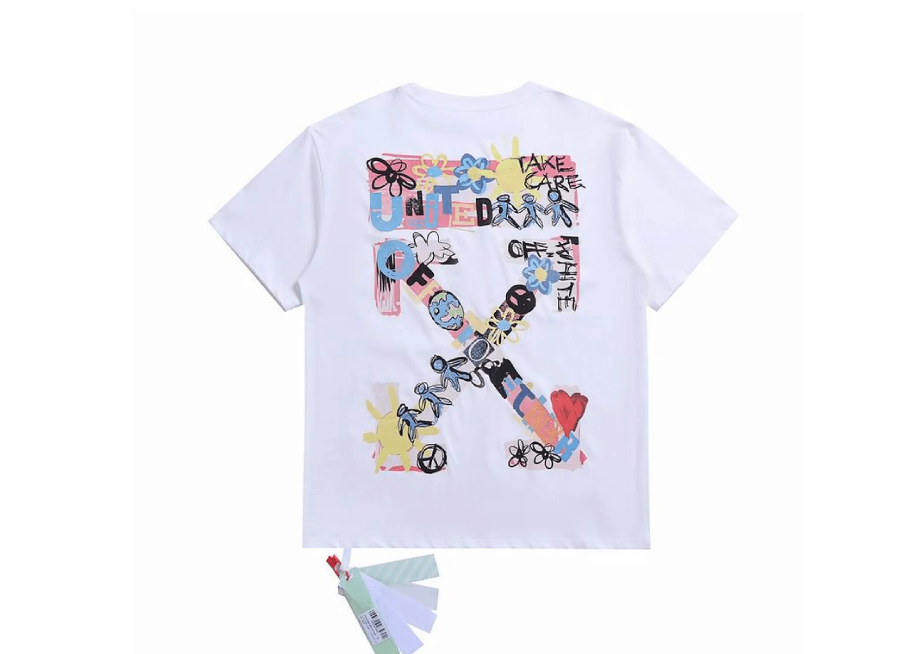 Off-White - Printed 'United' White T-Shirt