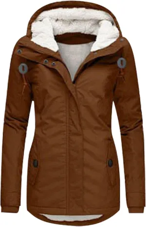 Padded for Women Coat Outerwear Quilted Jackets Oversized Padded Jacket Fur Collar Cozy Windbreaker Sweater Hoodies