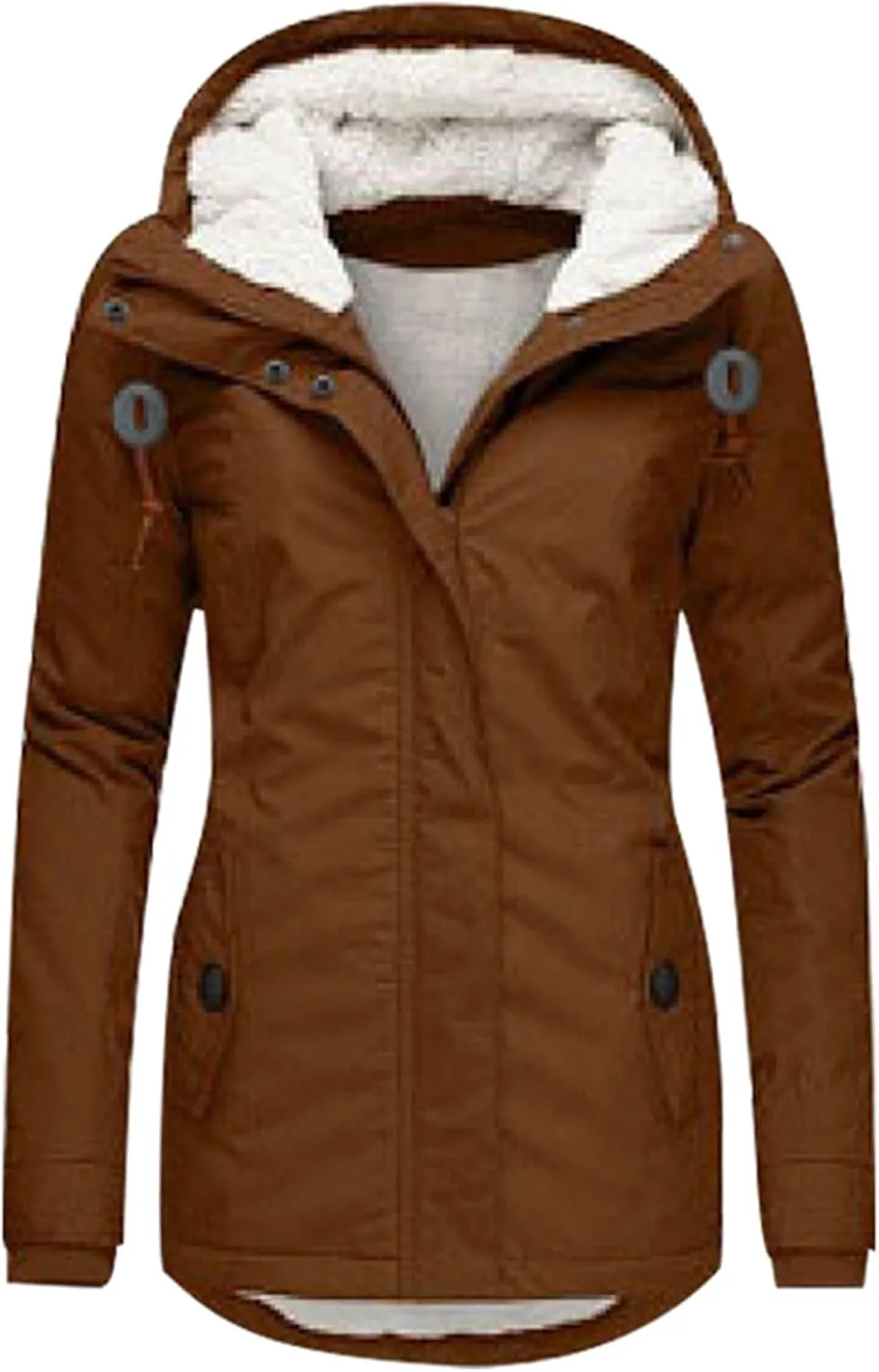 Padded for Women Coat Outerwear Quilted Jackets Oversized Padded Jacket Fur Collar Cozy Windbreaker Sweater Hoodies