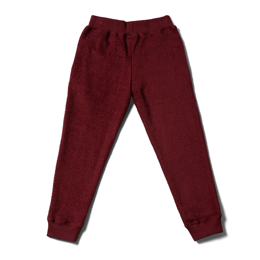 Pant Track Modern Terry Burgundy