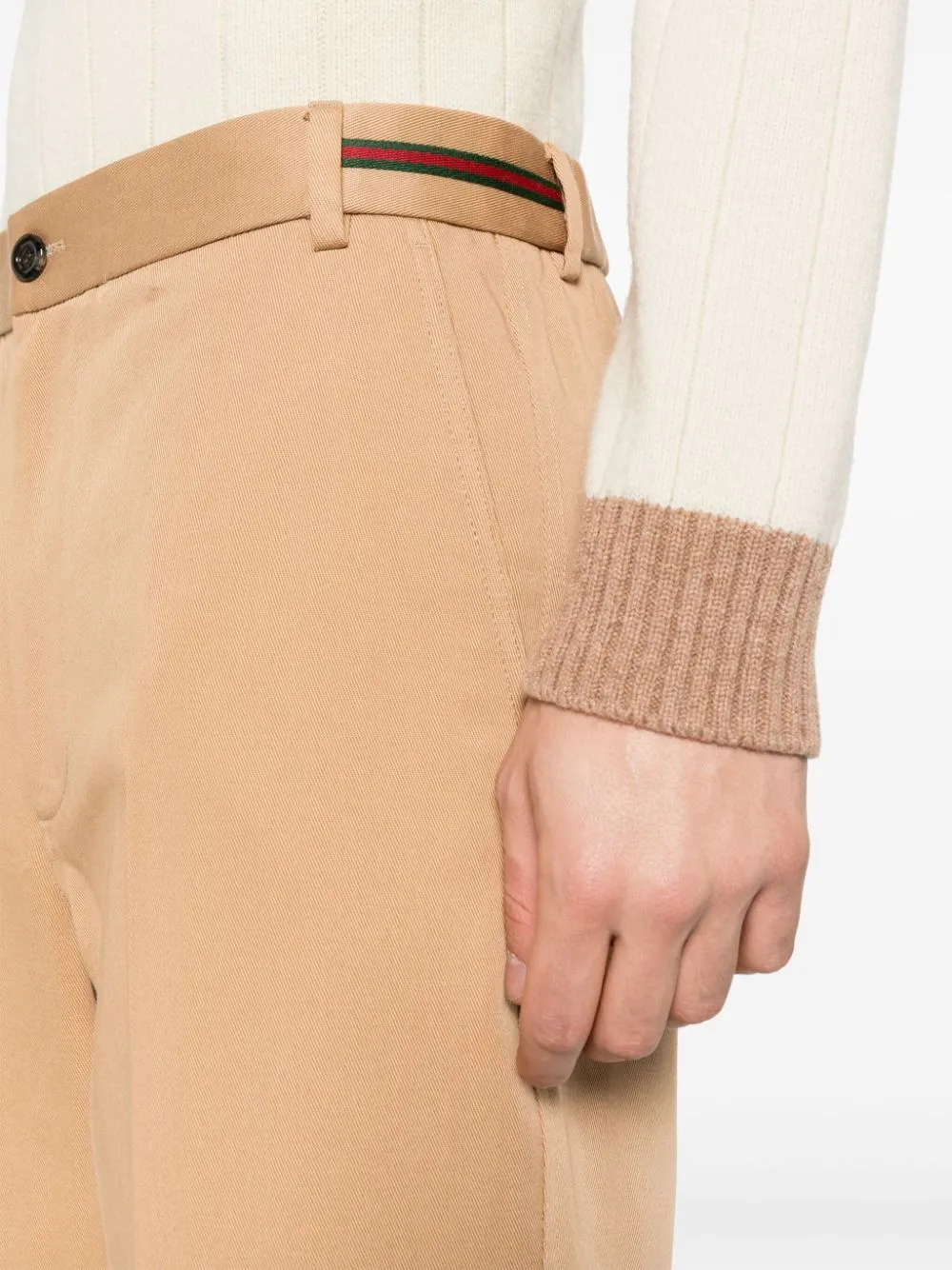 PANTALONI IN COTONE CON DETTAGLIO WEB