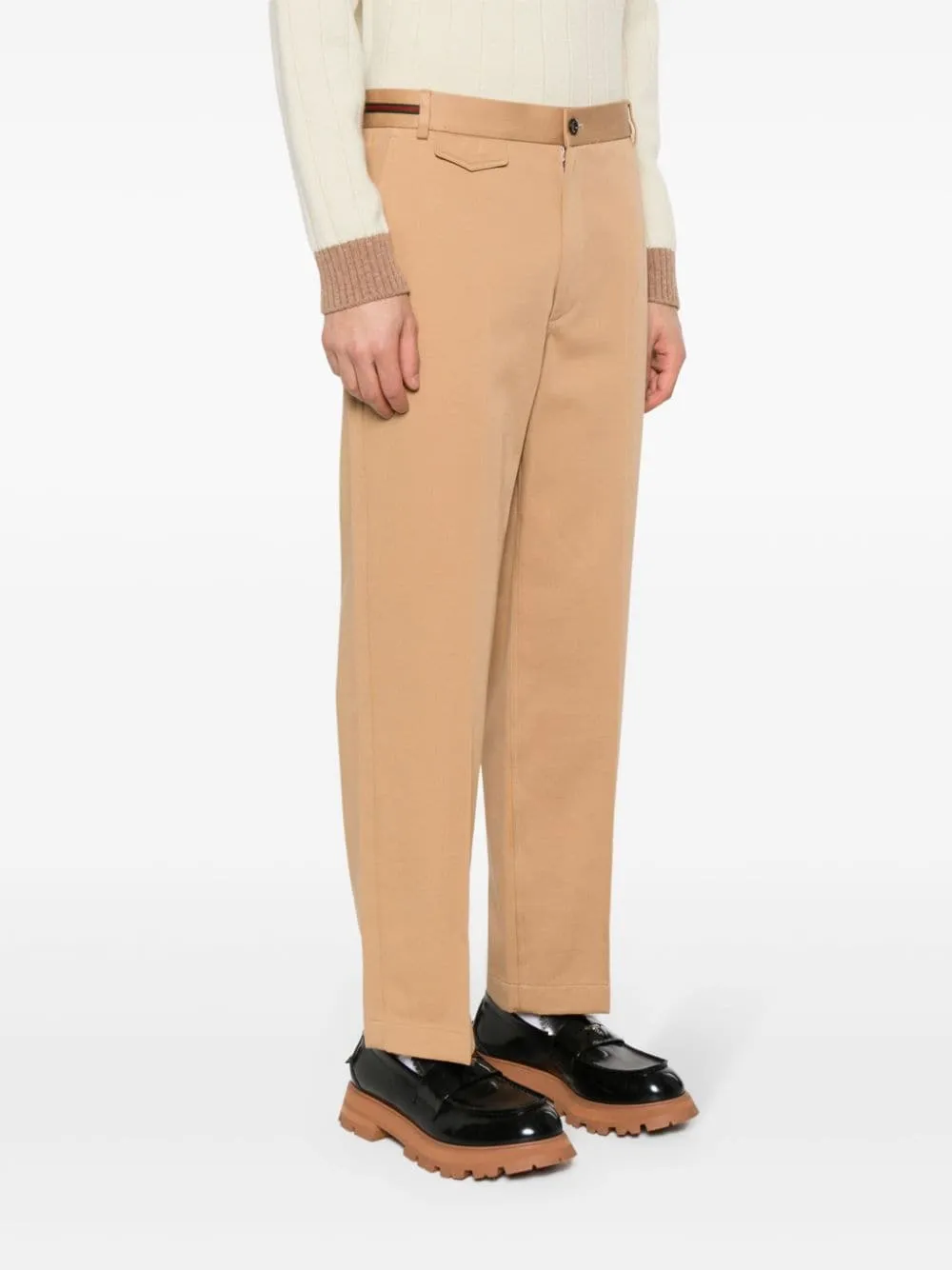 PANTALONI IN COTONE CON DETTAGLIO WEB