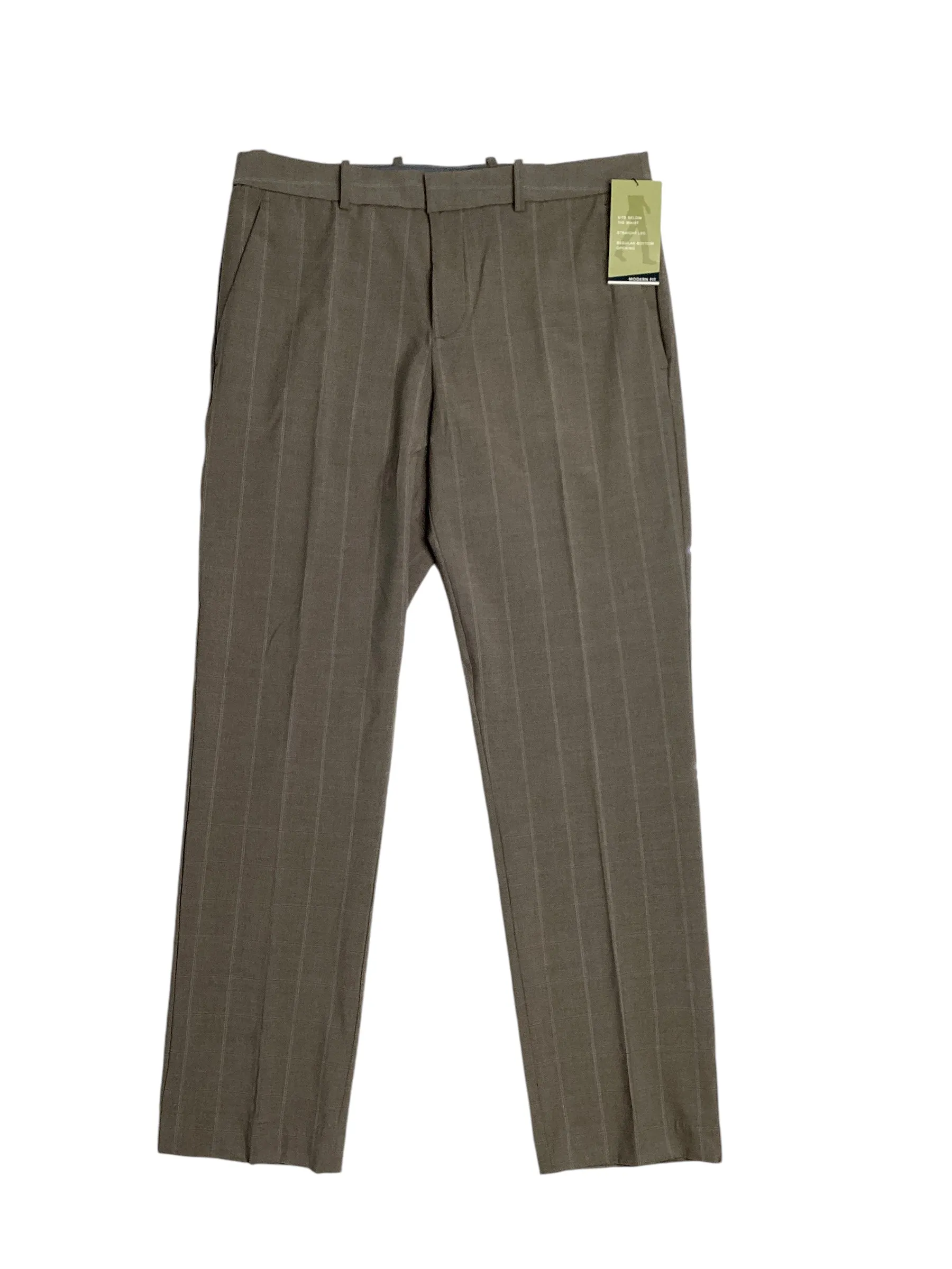 Perry Ellis Portfolio Men's Modern Fit Stretch Suit Dress Pants Beige  36 x 30