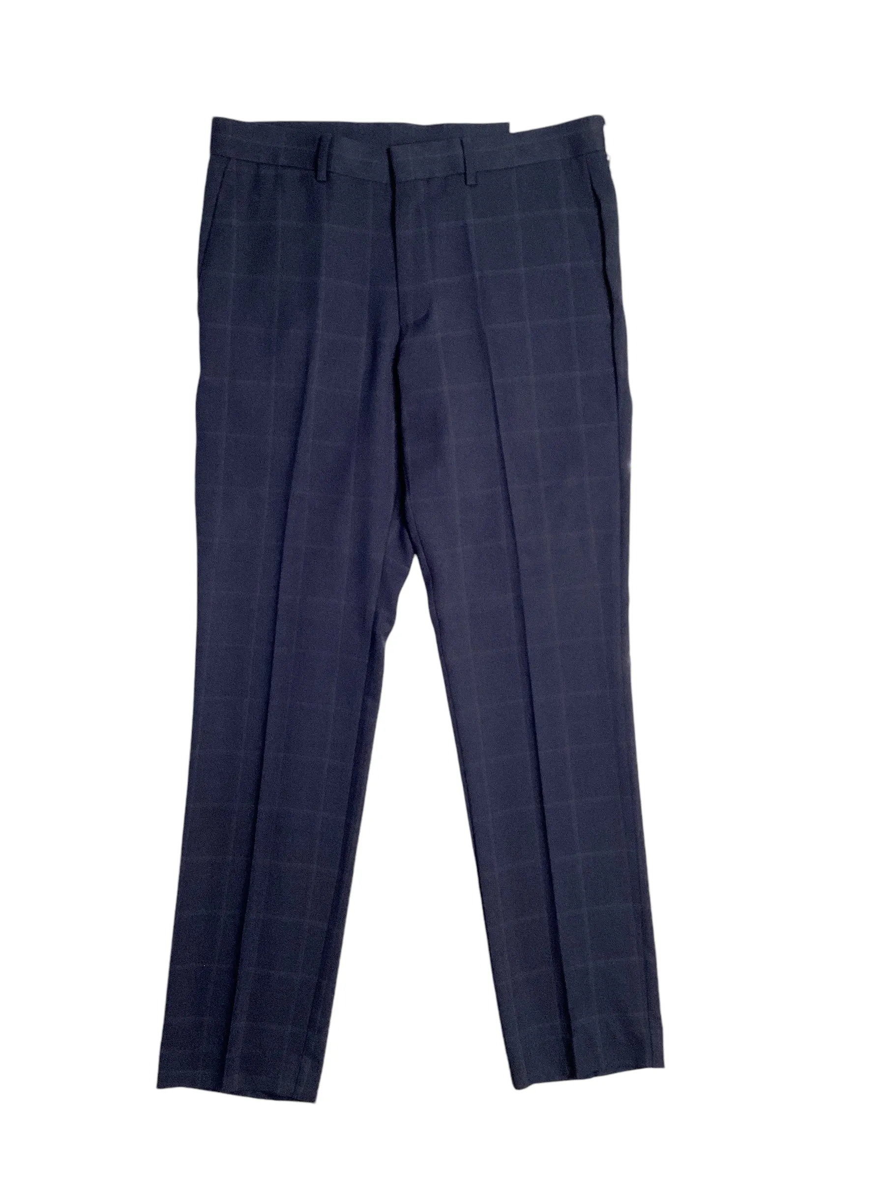 Perry Ellis Portfolio Mens Slim fit Dress Pants 36 / 32 Navy Blue