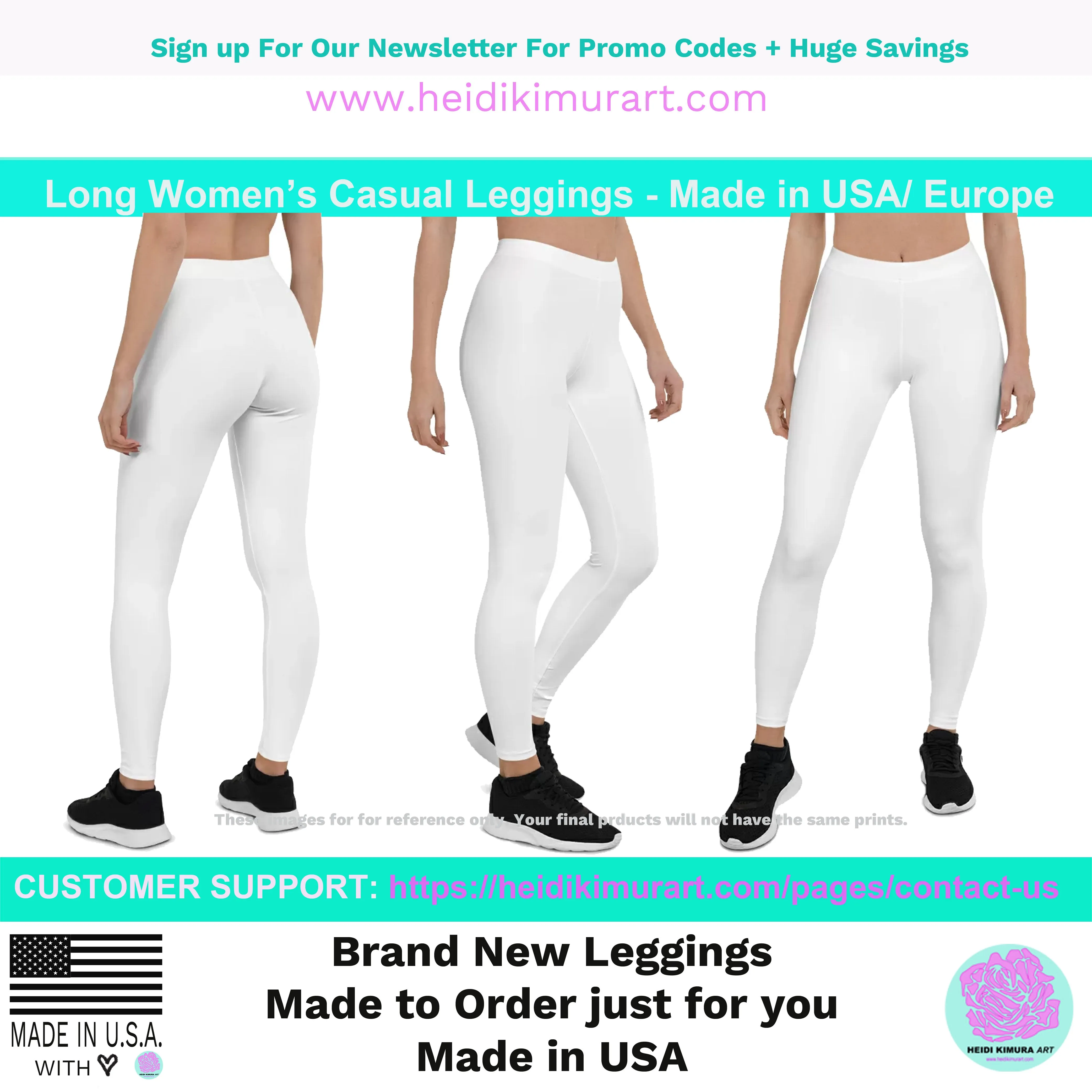 Pink Rose Leggings, Pink Abstract Rose Floral Print Women's Long Casual Running Tights - Made in USA/EU