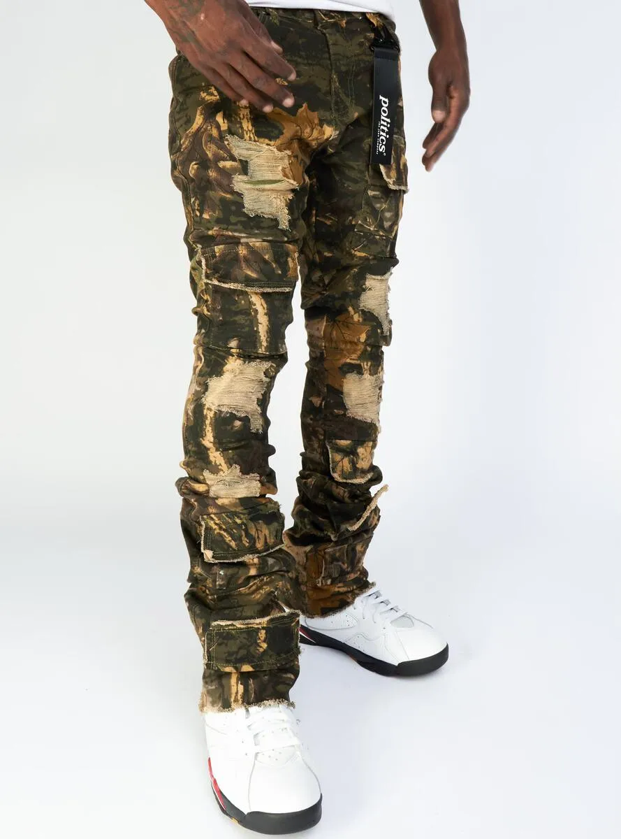 Politics Jeans - Super Stacked Cargo - Dark Hunter Camo - Marcel519